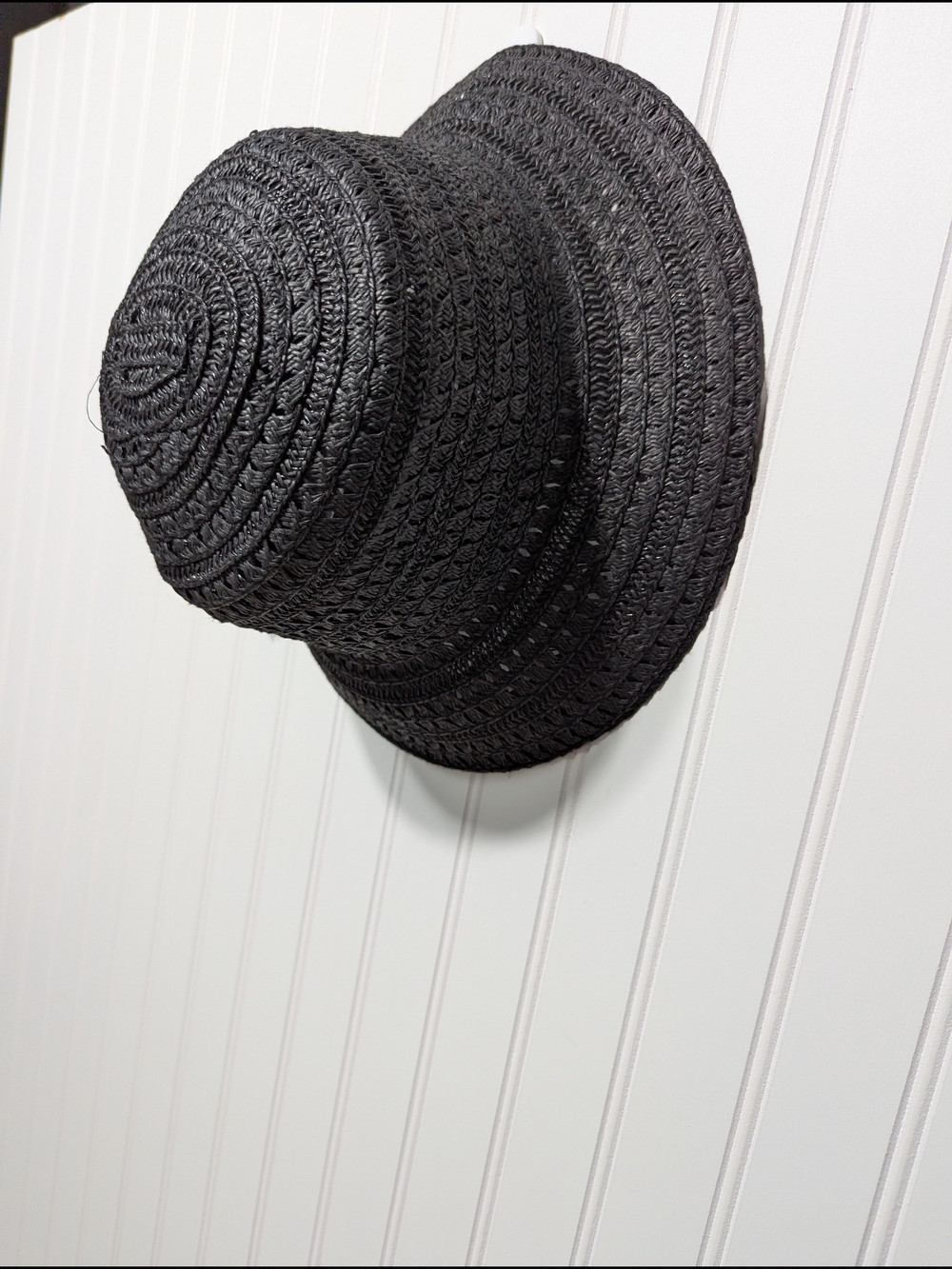 Time and Tru Black Straw Sun Hat